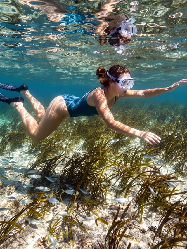 Swim and snorkel the crystal coves of Ibiza