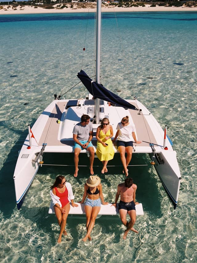 Catamaran day trip to Formentera's turquoise waters