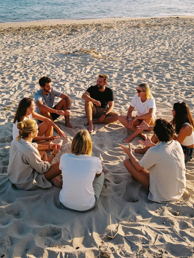 Spanish Language Exchange at Sunset — Caló des Moro